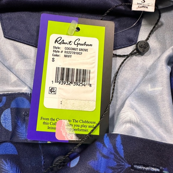 NWT Robert Graham Mens Coconut Grove - Picture 3 of 8